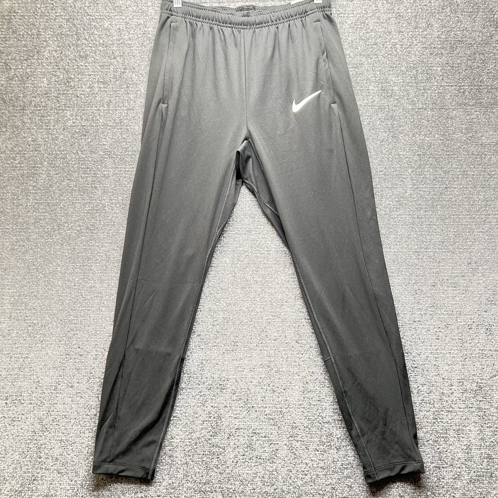 Nike Dri-FIT Joggers Mens Small Black Athletic Sweatpants Swoosh Training Pants